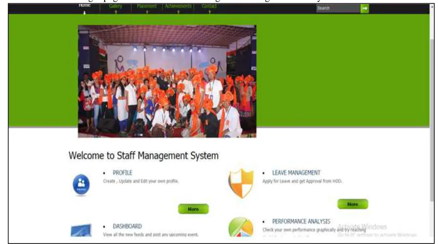 Fig. 2: Home Page 