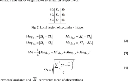 Fig. 2. Local region of secondary image.  