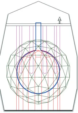 Figure 1: The SNO+ detector, figure from [9]. The 12 m diameteracrylic vessel (blue) is viewed by ∼ ∼9300 PMTs supported by a18 m