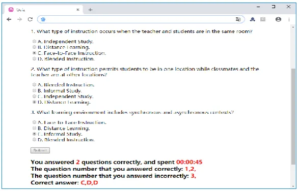 Fig. 3. Screenshot of the video player webpage. 