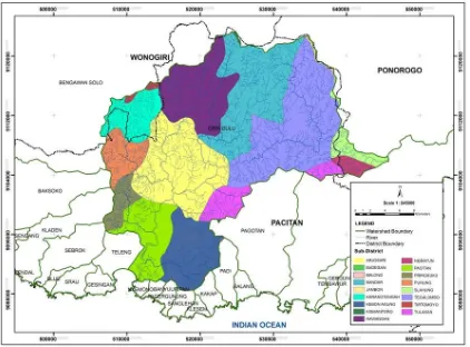 Figure 1. Research location in the Grindulu watershed. 