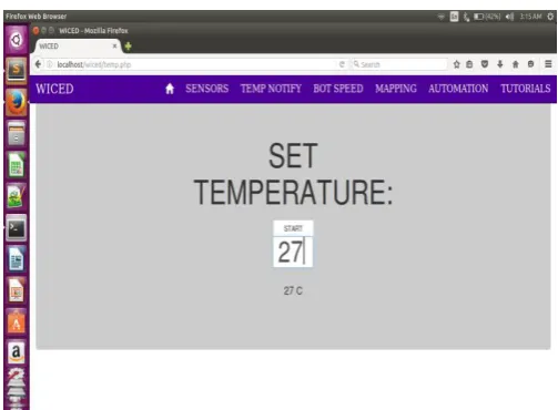 Figure 2:  Web based access of sensor elements from a remote Wi-Fi server. 