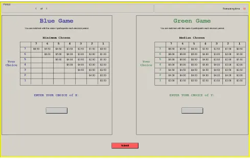 Table 1 tells you how you earn money. Please look at the table now. The entries in the table give each participant’s U.S
