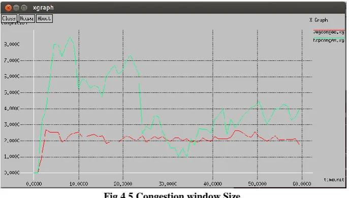 Fig 4.5 Congestion window Size 