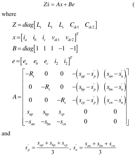 Figure 1. Topology of three-level PWM rectifier. 