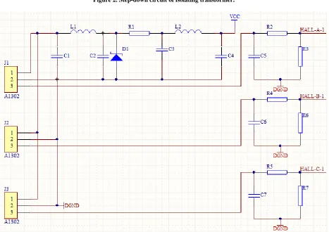 Figure 2. Step-down circuit of isolating transformer.