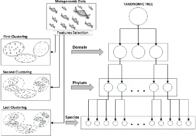 Fig. 1. Recursive clustering model with feature selection. 