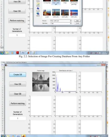 Fig. 2.2: Selection of Image For Creating Database From Any Folder 