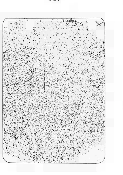 Autoradiograph ofFig. 1 plutonium an air f i l t e r sample on which there are  p a r t i c l e s , using X­ray film