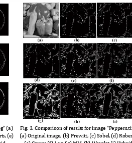 Fig. 3. Comparison of results for image “Peppers.tiff”  