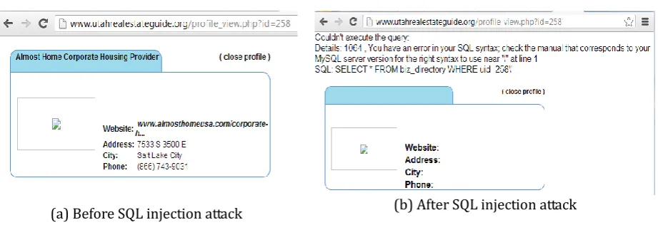 Fig. 1. Vulnerable Web page. 