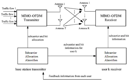 Figure 1 Bloch diagram of multiple antenna OFDM multicast system  