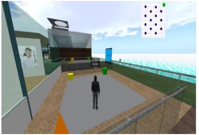 Fig. 5. A volunteer is exploring grid and place cell 