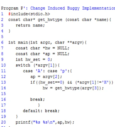 Fig. 4 Simplified fragment of ARP in Coreutils/Net-tools – stable version. 