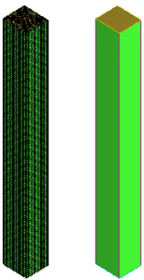 Fig. 1 The numerical mesh of the experimental BFBC