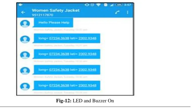 Fig-12: LED and Buzzer On 