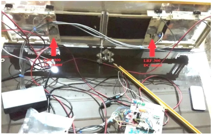 Figure 6. LRF-300 DC motor location.