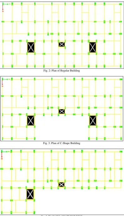 Fig. 3: PLAN OF L-SHAPE BUILDING 