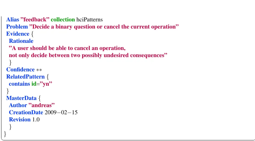 Figure 2 shows the meta-model which was derived from the grammar. Again, to reduce com-plexity, it is only an excerpt of the complete model