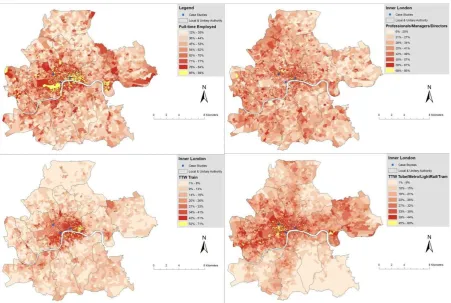 Figure 3 � Key indicators of Inner London workplace population composition and characteristics by workplace zone