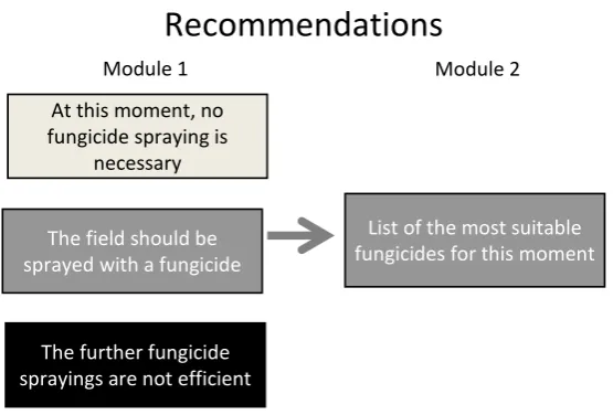 Figure 3. Recommendations on the use of fungicides against the late blight/early blight 