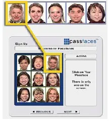 Fig 2: Example of Passfaces 