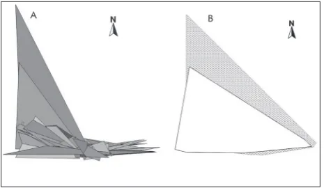 Fig. 1. The study area. The map was constructed via Google Earth. The white line borders the area where monitoring was conducted