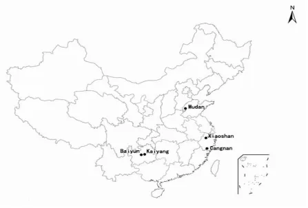 Figure 1.  Location of survey areas 