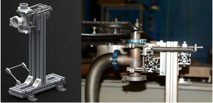 Figure 3. Working prototype for NVEB cutting with local suction used for the examinations enabling the processing of large plates [8]