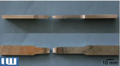 Figure 7. Macro section of weld seam. The S960QL plate is on the left side, the S1100QL is on the right side of the picture