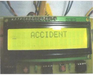 Fig 6 .4 LCD indicating accident 