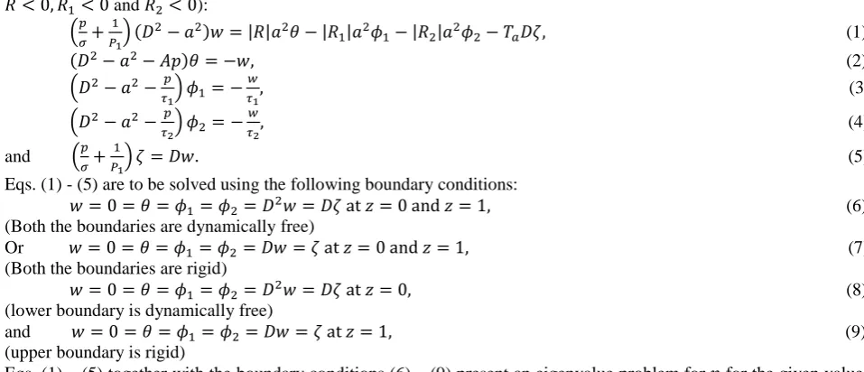 fig. 1). It is further assumed that the cross-diffusion effects of the stratifying agencies can be neglected