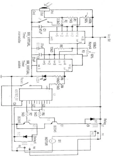 Figure 3. General circuit diagram of the automatic vehicle gate opener  