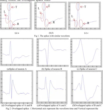 Fig 1. The spikes with similar waveform