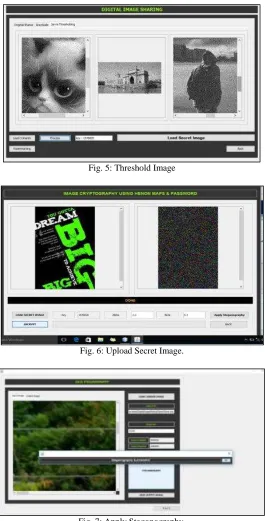 Fig. 7: Apply Stegonography. 