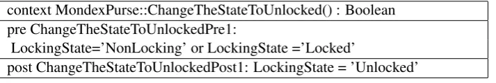 Table 6: ChangeTheStateToUnlocked - Second version