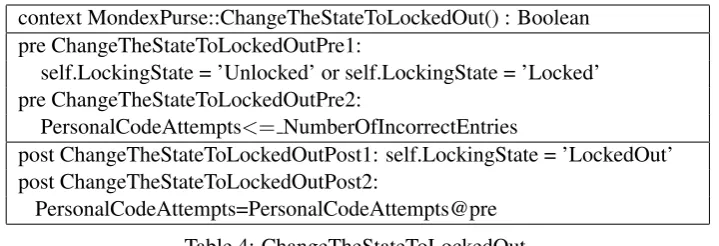 Table 4: ChangeTheStateToLockedOut