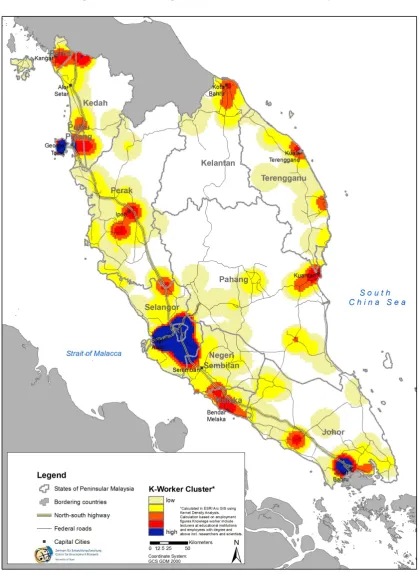 Figure 4:  Knowledge Clusters in Peninsular Malaysia6 