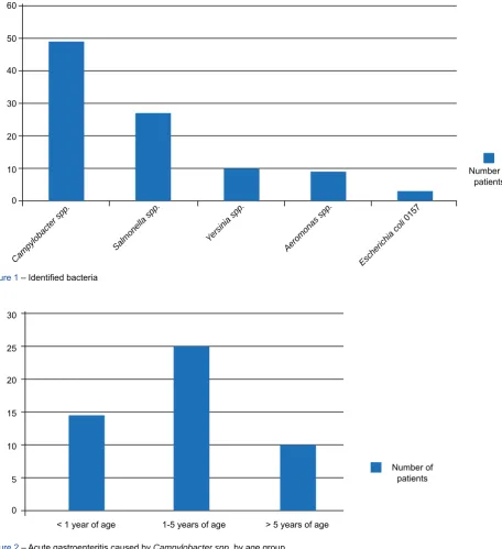 Figure 2 – Acute gastroenteritis caused by Campylobacter spp. by age group.