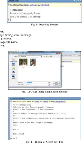 Fig. 11: Output of Secret Text File 