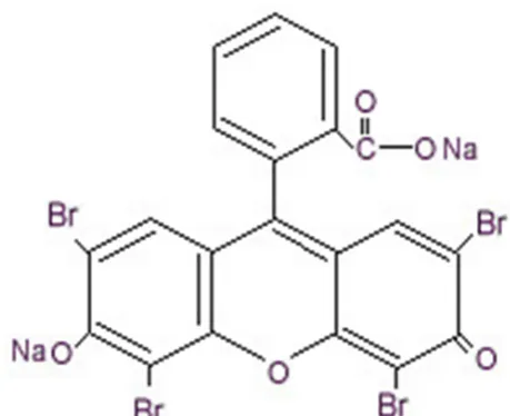 Figure 1: Chemical structure of eosin yellow.