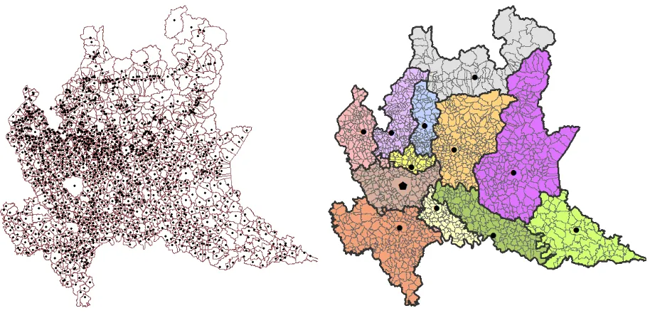 Figure 4 –Provinces (and related municipalities) of Lombardia region
