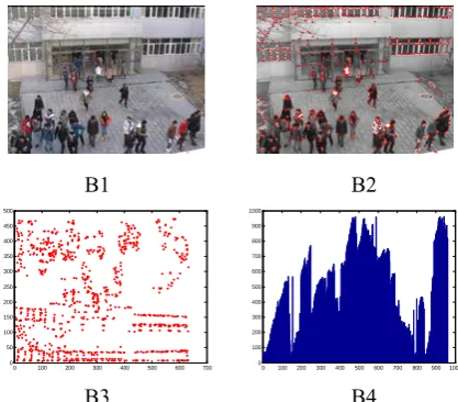 Figure 7. Self-shooting datum with high crowd density (B1) and the 
