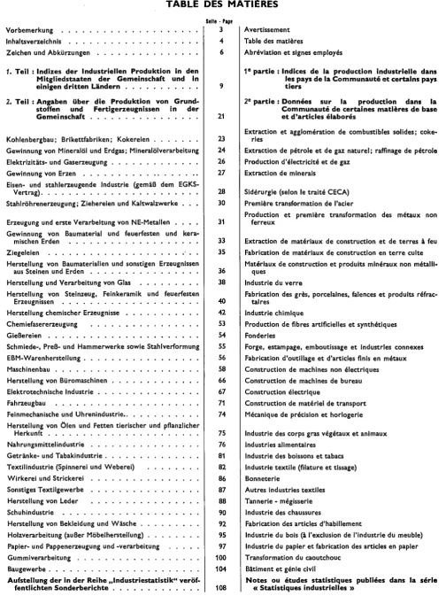 TABLE DES MATIÈRES 