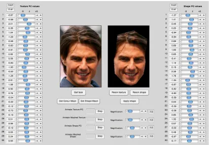 Figure 2. Visualisation tool. This figure shows an image of Tom Cruise (left window) and its reconstruction (right window)