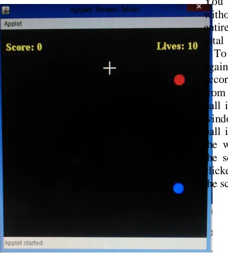 Figure 5: When the game starts 