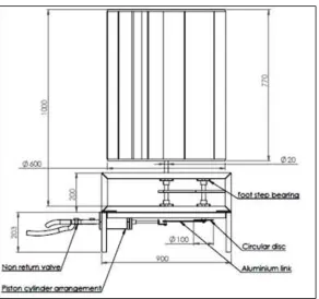 Fig. 4: Constructional details of developed wind power water pump 