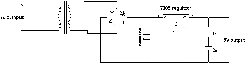 Fig. 4: Circuit diagram of the power supply unit 