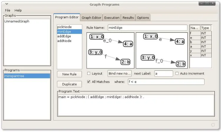 Figure 3: A screenshot of the graphical editor