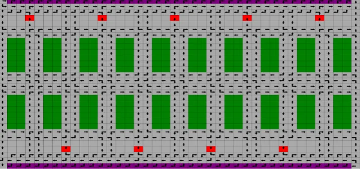 Figure 1. Warehouse environment modeled using grid method. 